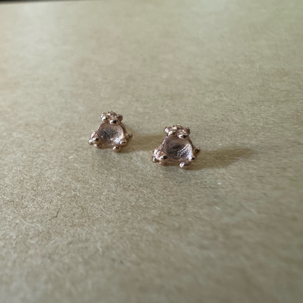 Cleo Beaded press fit end in rose gold from Pupil Hall!